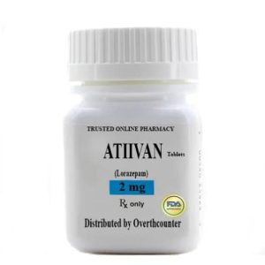 A sealed prescription container labelled Ativan Lorazepam displaying dosage information in milligrams, commonly used for anxiety treatment in Australia. Lorazepam For Sale in Australia